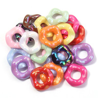 Perles entretoises florales en acrylique à motif Jenga avec trous verticaux pour la fabrication de bijoux, perles pour stylos, breloques de téléphone portable, pendentifs d'emballage