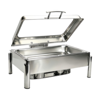 Hochwertiger Rechteckiger Chafing Dish, Großvolumiges Catering-Equipment, Kommerzieller Chafing Dish Buffet-Server für Partys und Events