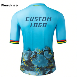 Maglia da Ciclismo Unisex a Maniche Corte Stile Cavendish, Traspirante, Design ASTANA Team con 3 Tasche Posteriori e Zip Completa - Product Image 3