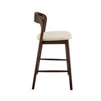 Chaise de bar moderne en bois massif avec structure en bois massif pour comptoir de cuisine et bar à domicile – Fournisseur d'usine