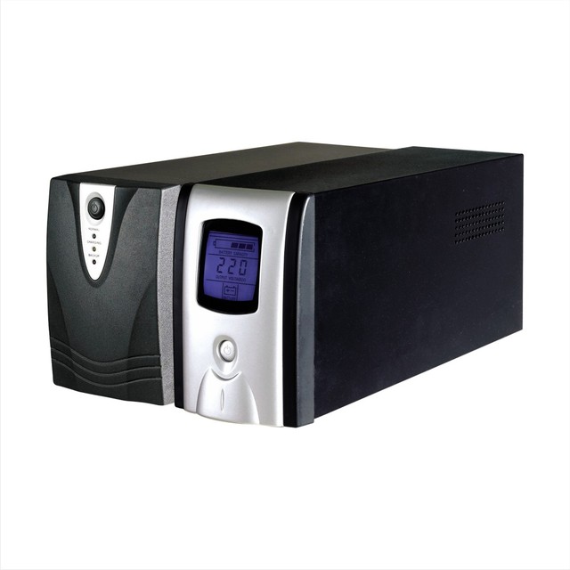Line Interactive Single Phase Offline UPS Lead Acid Battery LCD+LED Display 5-15min Backup Time 400VA-1KVA Capacity for Computer