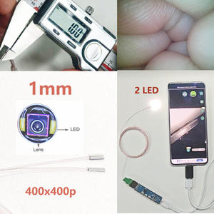 กล้องเอ็นโดสโคปสำหรับสุนัขแบบออร์โธปิดิกส์ ขนาด 0.65x0.65 มม. 1 มม. พร้อมท่อเหล็ก ไฟ LED 2 ดวง รุ่น OCHTA10 ความละเอียด 400x400p สำหรับโทรศัพท์ iPad และหน้าต่าง - Product Image 2