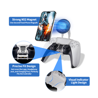 Support magnétique réglable pour manette PS5/PS4, clip de fixation pour téléphone, rotation à 360 degrés, accessoires de jeu