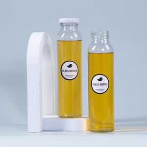 Bouteilles en verre avec bouchon à vis, stock 350 ml 500 ml, bouteille en verre pour thé à bulles/thé au lait/kombucha avec bouchon - Product Image 1
