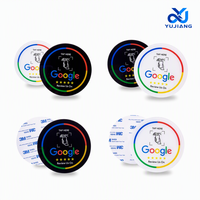 Carte de visite NFC personnalisée en époxy étanche, puce NTAG213 13,56 MHz, autocollant GYRFID LAP-E pour les médias sociaux