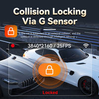 4G GPS 9.66 Inci Hitam Dual Lensa Kamera DVR Mobil Cermin Dash Cam Depan/Belakang 4K+1080P HD Layar Sentuh Penglihatan Malam WiFi Tahan Air 1 Tahun