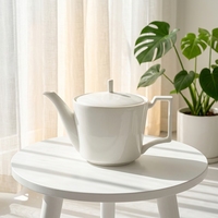Théière en Porcelaine Fine (Bone China) Style Rétro Européen Britannique Qian Hu, Motif Floral, Bord Doré Véritable, Personnalisée en Usine, pour le Thé de l'Après-midi, Collection 2026