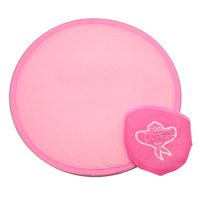 Éventail pliable en polyester doux promotionnel et économique avec pochette, personnalisable par sublimation, rond, vierge, avec logo personnalisé, en nylon, pour chien, disque volant