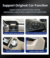 Pantalla Táctil de 7 Pulgadas 1024*600 con CarPlay Inalámbrico Integrado, GPS, Android Auto, Reproductor MP3 para Mercedes-Benz GLK X204