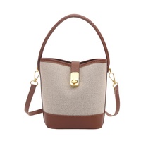 Sac seau tendance Star Lady, style bohème, fermeture à fermoir, printemps-été, simplicité urbaine, couleurs contrastées