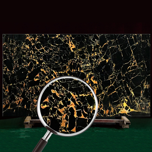 Tmz Marmol tuyệt đẹp tự nhiên vàng đen gạch đá cẩm thạch sàn tùy chỉnh màu đen đá cẩm thạch cầu thang - Product Image 6