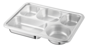 Vente directe d'usine professeur d'école étudiant grande boîte à lunch à 5 compartiments plateau de restauration rapide en acier inoxydable - Product Image 5