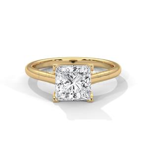 Anillo de diamante de moissanita de la mejor calidad, anillo de compromiso solitario con forma de princesa, regalo de fiesta de boda de Plata de Ley 925 - Product Image 1