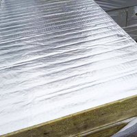 Panneau en laine de roche ignifuge avec revêtement en aluminium pour conduits CVC et murs extérieurs
