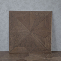 Parquet en bois d'ingénierie en chêne brun foncé vintage, style classique traditionnel