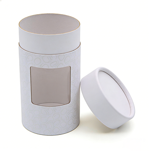 High Quality Cylindrical Cardboard Box With PVC <b>Window</b> Custom Size Luxury Round Paper Tube For Tea Food Packaging - Product Image 1