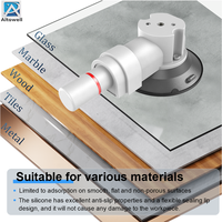 Support à ventouse de type poignée en silicone composite de qualité industrielle de 3 pouces avec couvercle supérieur en plastique ABS, capacité de charge de 15-20 kg pour