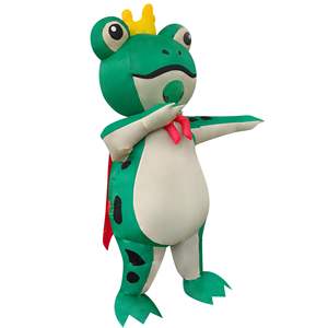 वयस्कों के लिए मजेदार मेंढक इंफ्लेटेबल-वाटरप्रूफ पॉलिएस्टर कपड़े यूनिसेक्स जन्मदिन और हेलोलीन - Product Image 6