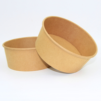 500ml 600ml 750ml 900ml 1200ml Jetable À Emporter Brun Kraft Papier Saladier Pour Pâtes Riz Curry