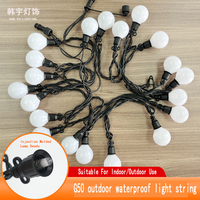 Guirlande solaire à LED avec ampoules rétro G50 pour l'extérieur, le camping et le jardin. Éclairage d'ambiance.