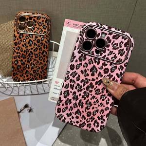 Funda de teléfono con estampado de leopardo bicolor rosa y marrón para iPhone 17 Pro Max, funda suave para 16/15/14, estilo chica picante de nicho - Product Image 6