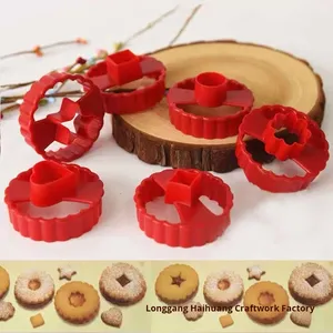 クリエイティブPP6個入りハート型クッキー型ホームユース子供用手作りベーキングツールハロウィンデザート成形型 - Product Image 2