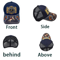 Gorra de Béisbol Unisex con Logo 3D de Metal Estilo Occidental, Estampado en Serigrafía, Cierre a Presión, Moderna, de Mezclilla, Lona, Jersey y Malla para Exteriores