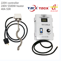 Lcitzcx — élément chauffant tubulaire électrique, en acier inoxydable, avec pince, pour brassage à domicile