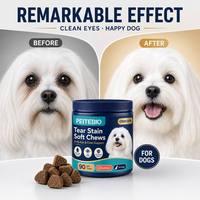 Vente en gros de friandises moelleuses pour chiens contre les taches de larmes, complément alimentaire pour les soins des yeux, adapté aux chiots, aux chiens adultes et aux chiens seniors de toutes races, OEM ODM