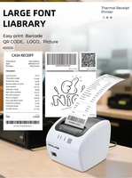 Printer Resi POS Thermal Portabel Kecepatan Tinggi 80mm dengan Pemotong Otomatis Mendukung IOS Android & MAC OS Tersedia 1 Tahun Garansi