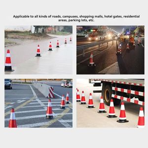 Secchio riflettente impermeabile IP68 cono di gomma per strutture di sicurezza stradale senza parcheggio cono di traffico - Product Image 6