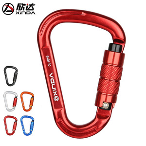 Xinda Carabiner Aluminum Alloy Pear Shape <b>Locking</b> Safety Buckle For Climbing Rappelling Outdoor Use - Product Image 2