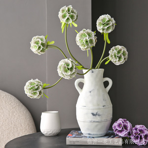 Yihua Floral Art - Flor Artificial en Forma de Molino de Viento, Tallo Único, Seda, Decoración Moderna para el Hogar, Estilo Nórdico, Verde, Morado, Rosa, Marrón, FCQ007 - Product Image 1