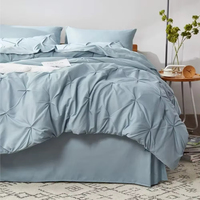 Parure de lit King Size 4 pièces en flanelle, ensemble de draps doux et chauds pour l'hiver, avec taies d'oreiller et housse de couette