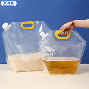 Pochette souple transparente personnalisable avec logo, grande capacité, pour bière, eau minérale, produits secs, céréales - Product Image 1