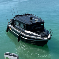 Bateau de pêche en aluminium à grande vitesse, homologué CE, 7,5 m, cabine complète, pour la pêche en haute mer, à vendre