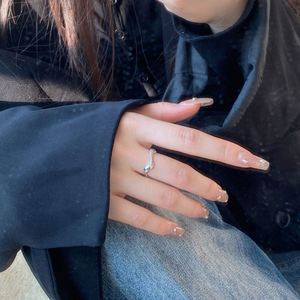 Dylam Personalized Women S925 Silver Rhodium Plated Daily Wear Jewelry Polish Irregular <b>Open</b> Adjustable <b>Rings</b> for Women - Product Image 2