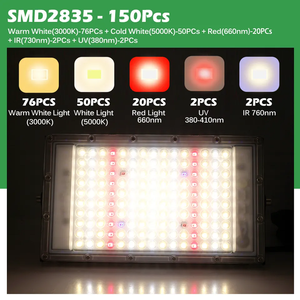 Lámpara de Cultivo LED de Panel Plano de Espectro Completo, Barra de Cultivo LED para Cultivo Hidropónico en Interiores, Lámpara de Cultivo LED de 300w - Product Image 6