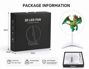 จอแสดงผล LED โฮโลแกรมขนาด 52 ซม. พร้อมขาตั้งพื้นสีขาว ความสว่าง 1200 cd HDR10+ ความคมชัด 3000:1 สำหรับงานเวที - Product Image 6