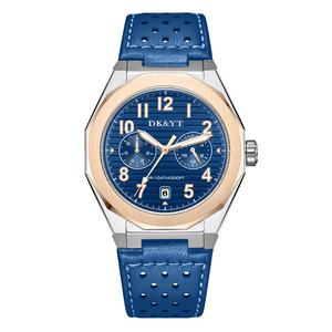 DK&YT นาฬิกาสำหรับผู้ชายแฟชั่นหนังควอตซ์นาฬิกาผู้ชายธุรกิจกีฬานาฬิกาข้อมือชายนาฬิกามงเตร ฮอมม์ - Product Image 2