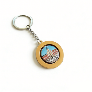 Llaveros de recuerdo de lujo de <span class=keywords><strong>Madrid</strong></span>, España, con cubierta de cúpula y arte vibrante de músico callejero. Disponibles para pedidos al por mayor. - Product Image 4