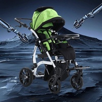 Poussette pour enfants à dossier réglable en hauteur et en angle, avec table et pare-soleil, pour enfants ayant des besoins spéciaux, paralysie cérébrale