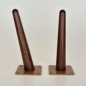 Urniture-Accesorios de metal cónico para muebles, patas de madera para sofá, nogal - Product Image 3