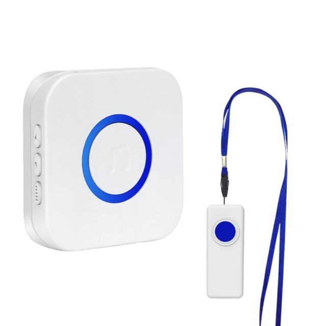 Nurse Call System 330 M Long Range Wireless Panic Buttons for Caregivers & Elderly Patients Home Use Battery Powered App Control