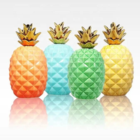 Groothandel handgemaakte geblazen glazen ananas kerstboomversiering gepersonaliseerde kerst fruit- en groenteverziering