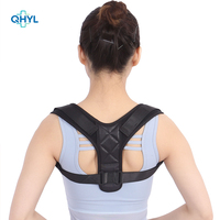 Bande de soutien unisexe réglable à double usage pour la correction de la posture, le soutien de la colonne vertébrale et de la cyphose, avec sangle de fixation claviculaire