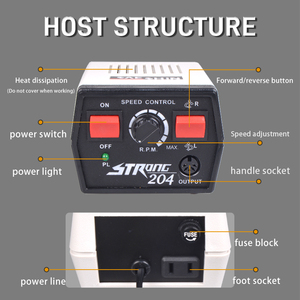 Strumenti elettrici per la lucidatura a mano per la produzione di gioielli macchina lucidatrice per unghie micromotori per Gel acrilico - Product Image 2