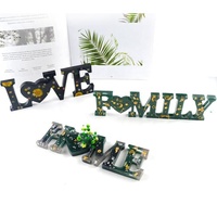 AK Home Love Moule en Silicone Lettres, Moules en Résine Époxy pour Bricolage Artisanat en Résine, Moule de Coulée, Décoration Intérieure, Outil de Fabrication de Bijoux