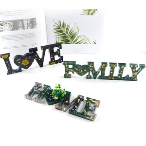 AK Home Love <span class=keywords><strong>Moule</strong></span> en Silicone Lettres, Moules en Résine Époxy pour Bricolage Artisanat en Résine, <span class=keywords><strong>Moule</strong></span> de Coulée, Décoration Intérieure, Outil de Fabrication de Bijoux - Product Image 5