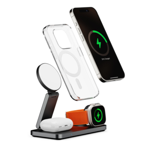 2025 nuevo <span class=keywords><strong>cargador</strong></span> inalámbrico plegable 3 en 1 15W estación de carga magnética teléfono auricular <span class=keywords><strong>Smartwatch</strong></span> QI2 1 soporte para iPhone <span class=keywords><strong>Samsung</strong></span> - Product Image 3